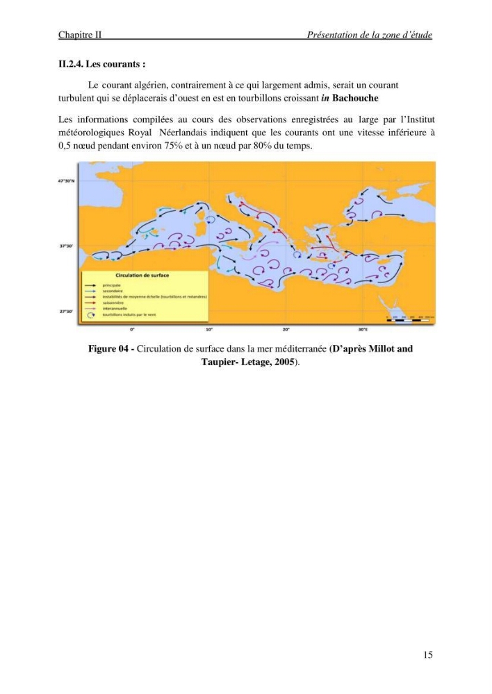 La mesure des paramètres physico-chimiques et les hydrocarbures polyaromatiques au niveau du port de Sidi-Fredj