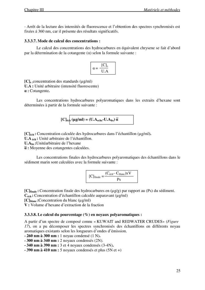 La mesure des paramètres physico-chimiques et les hydrocarbures polyaromatiques au niveau du port de Sidi-Fredj