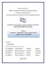 Enquête - diagnostic sur les enjeux GIZC autour du lac de Réghaia: