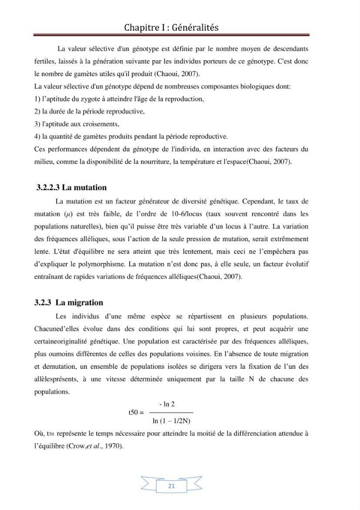 Recherche bibliographique sur les techniques de génétique moléculaire et leurs applications dans l\'identification des especes de poissons :