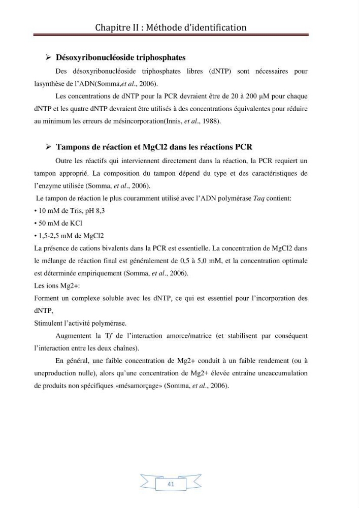 Recherche bibliographique sur les techniques de génétique moléculaire et leurs applications dans l\'identification des especes de poissons :