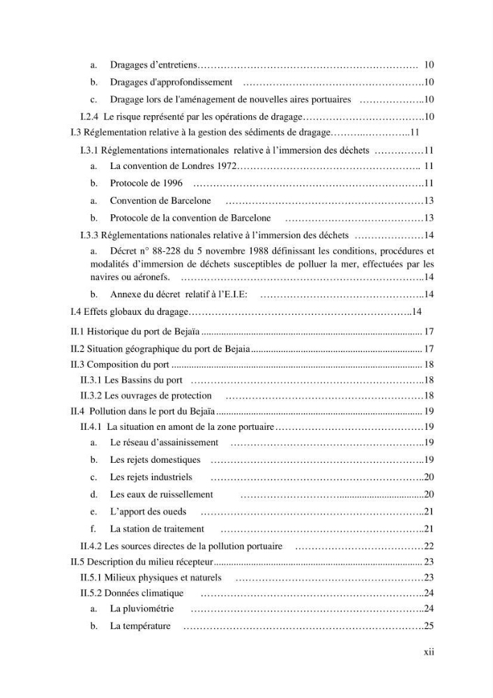 L\'étude d\'impact des produits de dragage du port de Bejaia sur l\'environnement \' arrière port \'