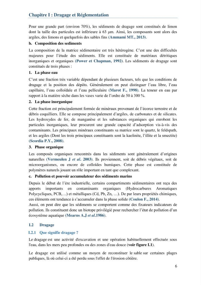 L\'étude d\'impact des produits de dragage du port de Bejaia sur l\'environnement \' arrière port \'
