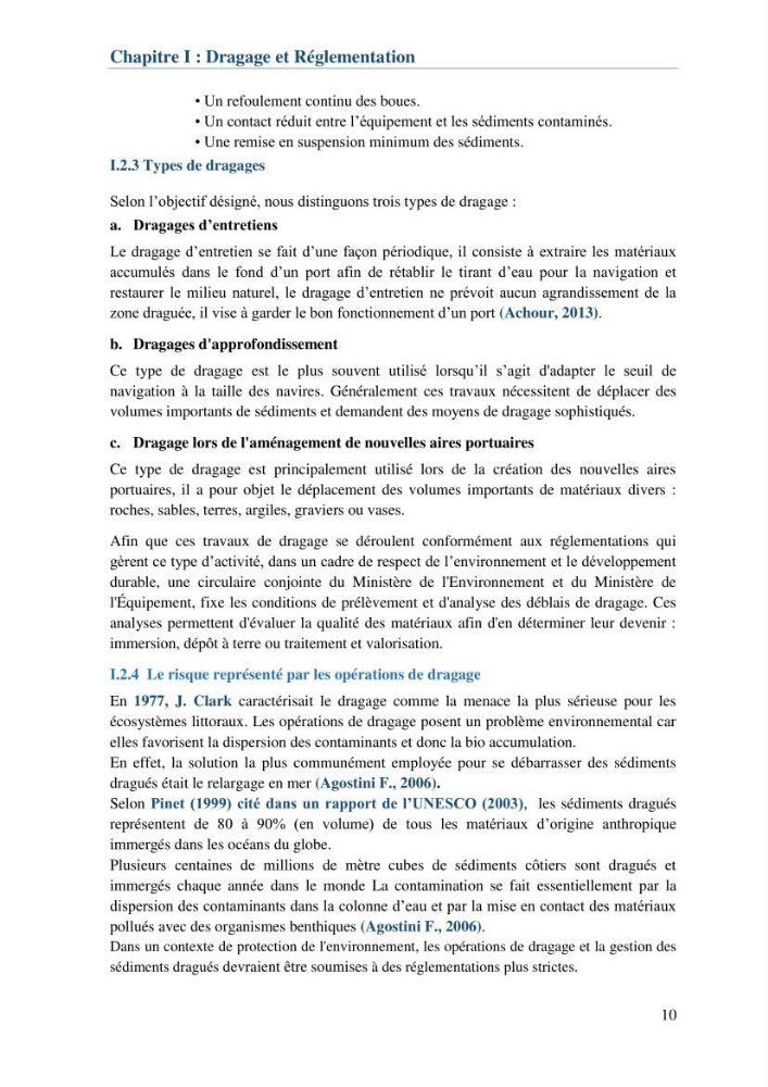 L\'étude d\'impact des produits de dragage du port de Bejaia sur l\'environnement \' arrière port \'