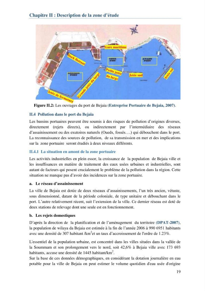 L\'étude d\'impact des produits de dragage du port de Bejaia sur l\'environnement \' arrière port \'