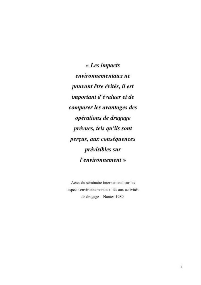 L\'étude d\'impact des produits de dragage du port de Bejaia sur l\'environnement \' arrière port \'