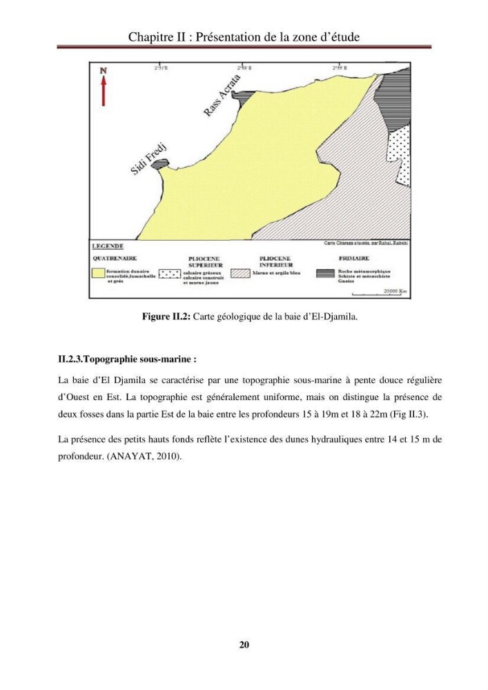 Calcul de l\'indice de vulnérabilité côtière de la baie d\'El Djamila