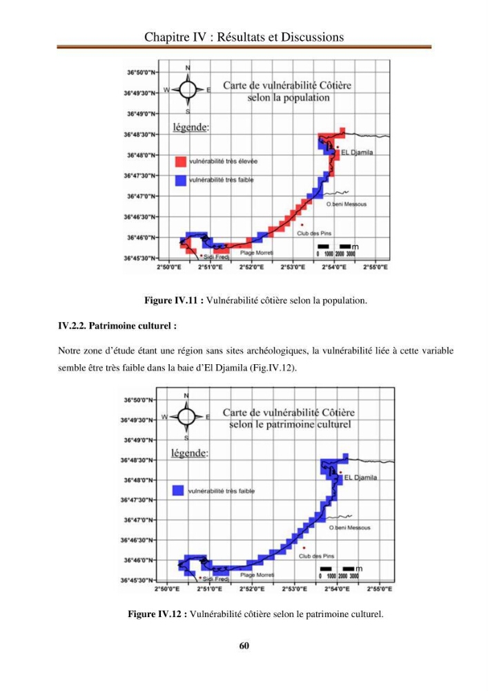 Calcul de l\'indice de vulnérabilité côtière de la baie d\'El Djamila