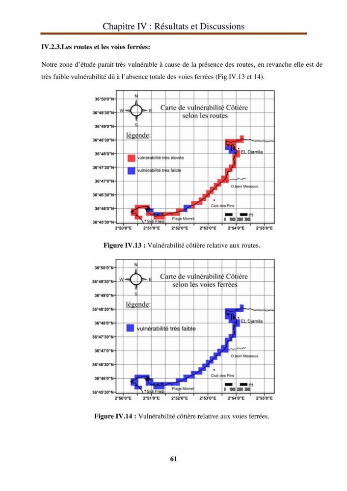 Calcul de l\'indice de vulnérabilité côtière de la baie d\'El Djamila
