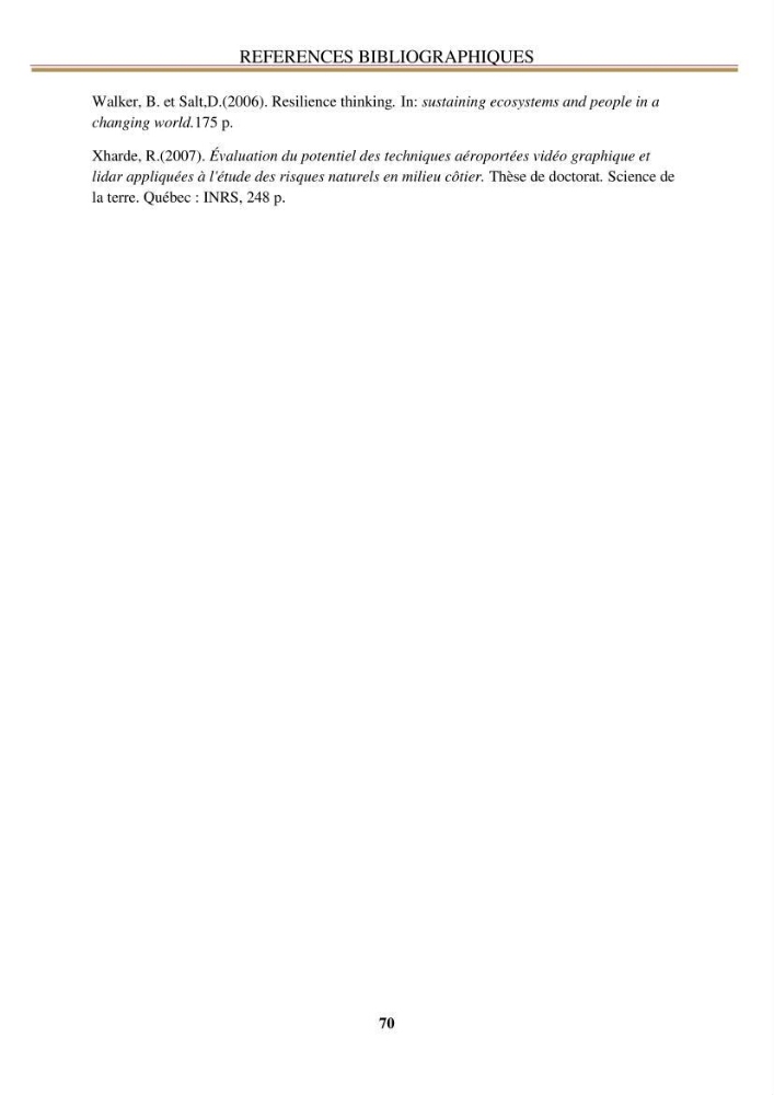 Calcul de l\'indice de vulnérabilité côtière de la baie d\'El Djamila
