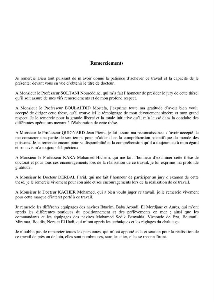 Contribution à la connaissance de la biodiversité des fonds chalutables de la côte algérienne