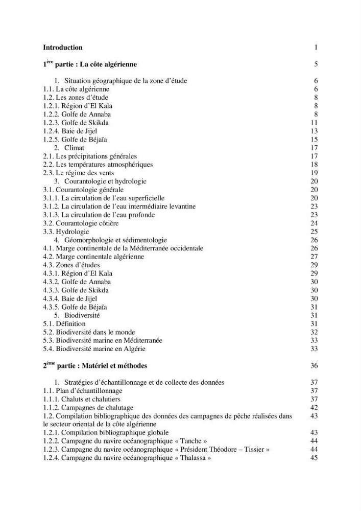 Contribution à la connaissance de la biodiversité des fonds chalutables de la côte algérienne