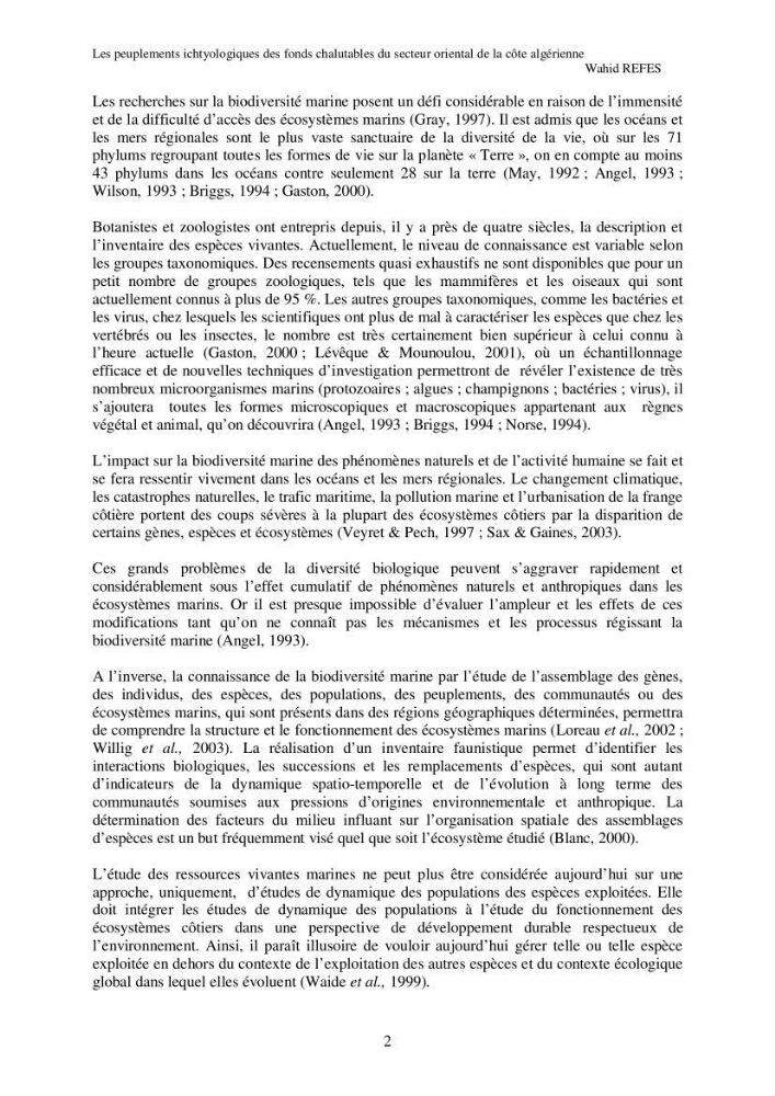 Contribution à la connaissance de la biodiversité des fonds chalutables de la côte algérienne