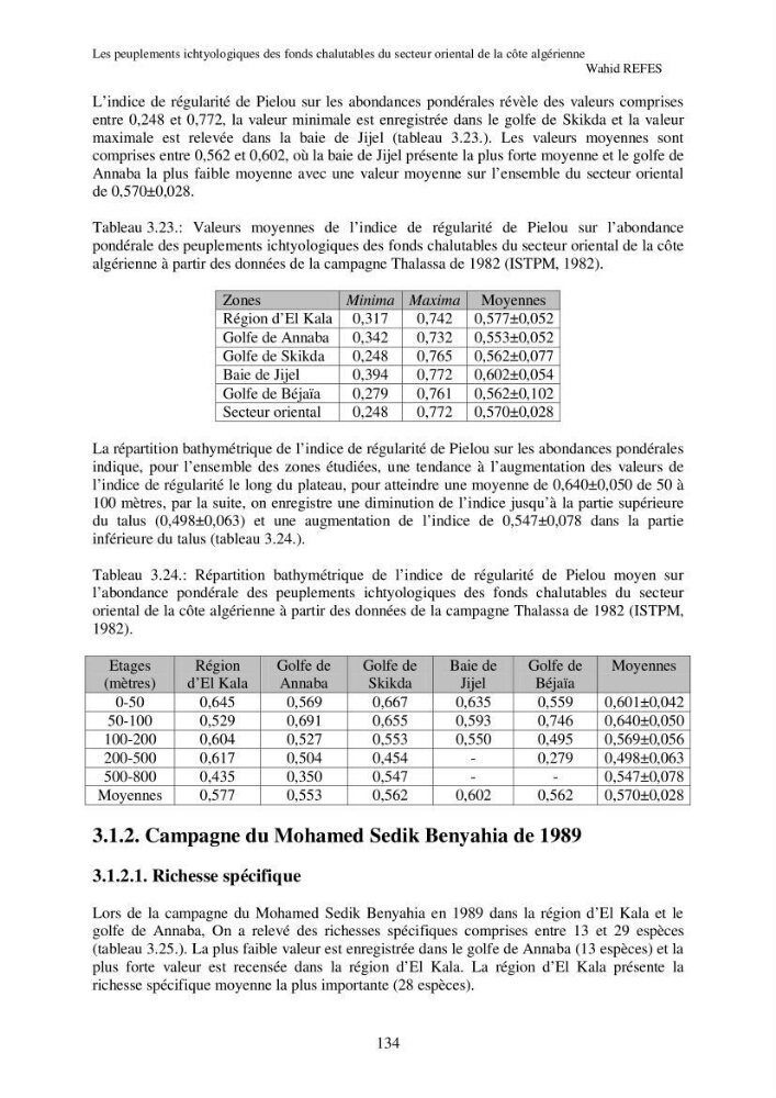 Contribution à la connaissance de la biodiversité des fonds chalutables de la côte algérienne