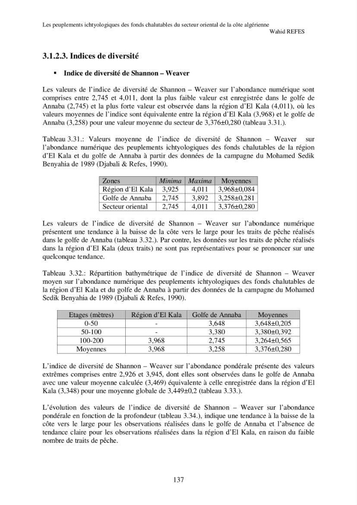 Contribution à la connaissance de la biodiversité des fonds chalutables de la côte algérienne