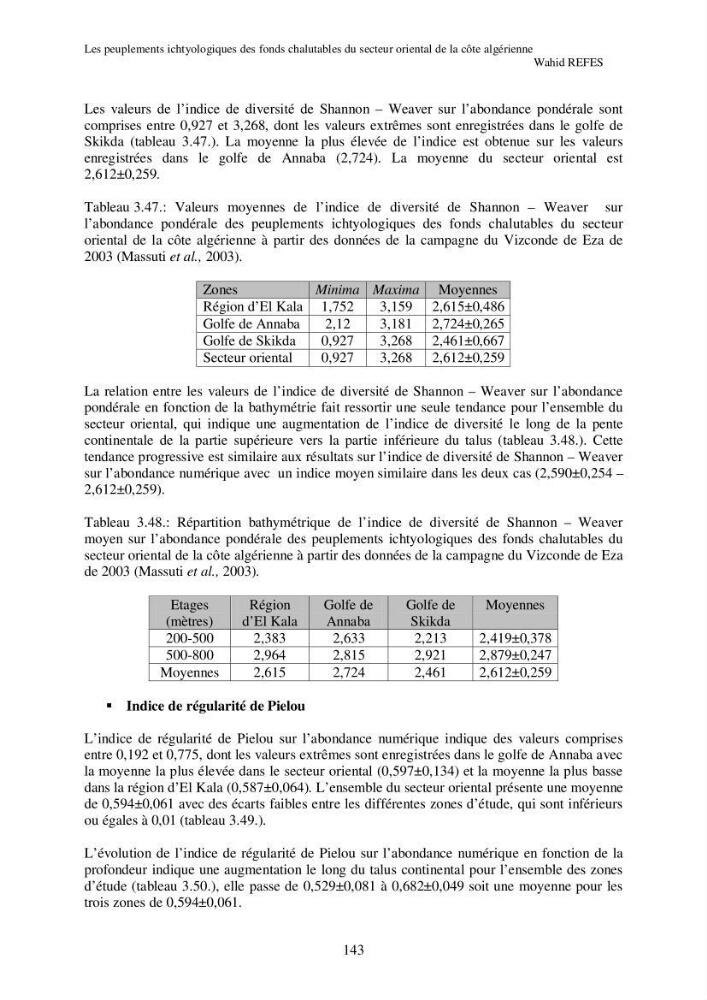 Contribution à la connaissance de la biodiversité des fonds chalutables de la côte algérienne