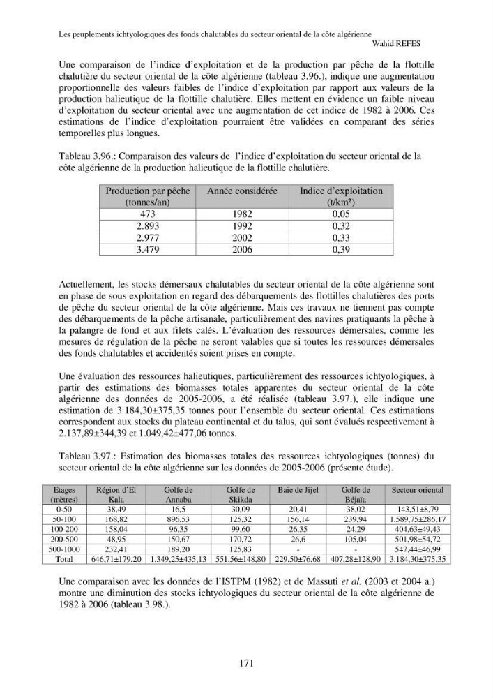 Contribution à la connaissance de la biodiversité des fonds chalutables de la côte algérienne