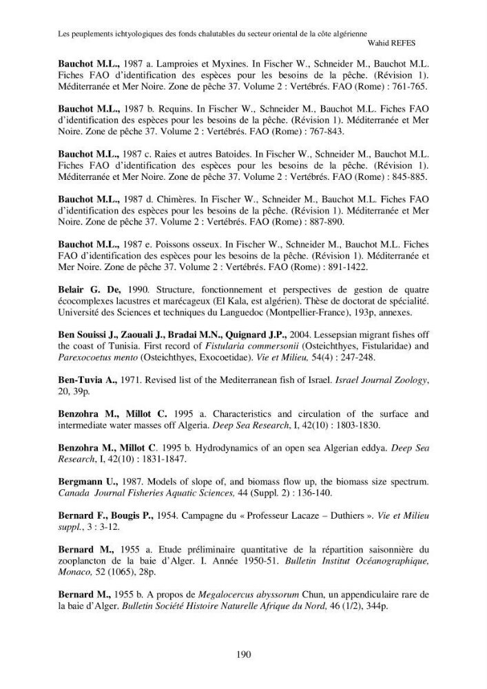 Contribution à la connaissance de la biodiversité des fonds chalutables de la côte algérienne