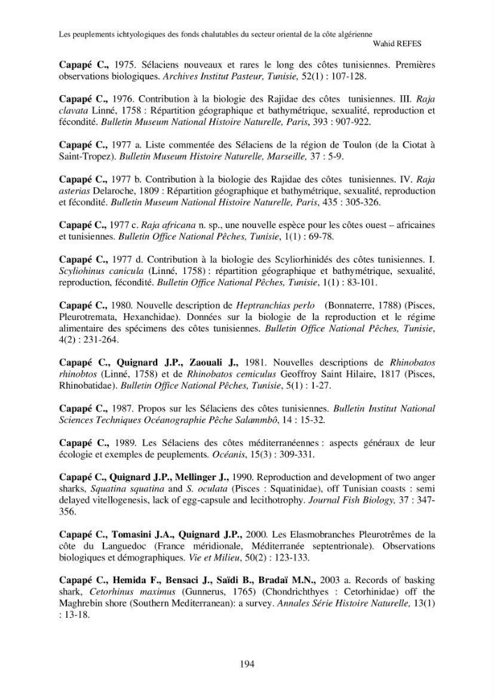 Contribution à la connaissance de la biodiversité des fonds chalutables de la côte algérienne