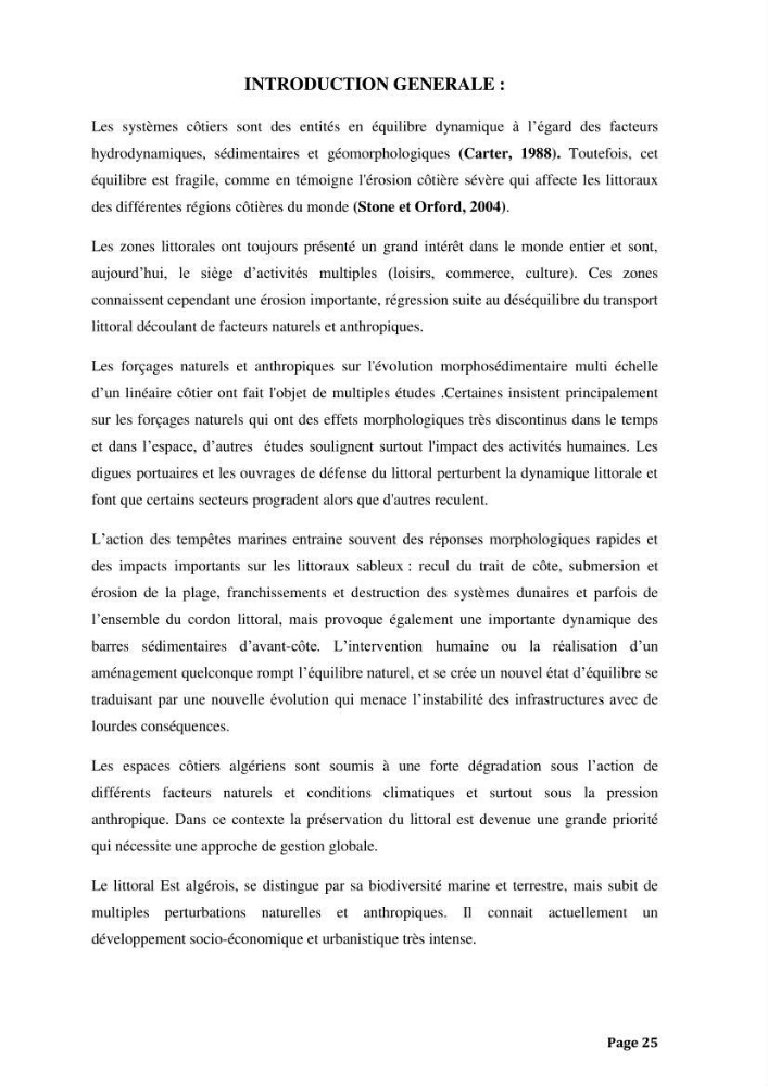 Processus morpho-sédimentaire et évolution multi-échelle de la plage front de mer de la ville de boumerdes :