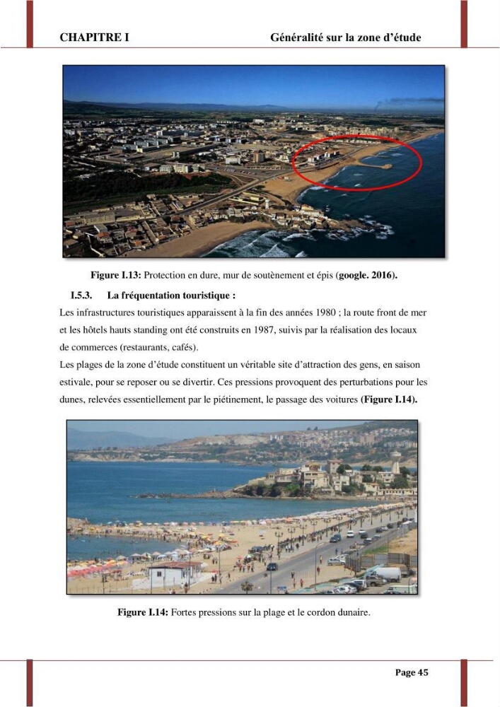 Processus morpho-sédimentaire et évolution multi-échelle de la plage front de mer de la ville de boumerdes :