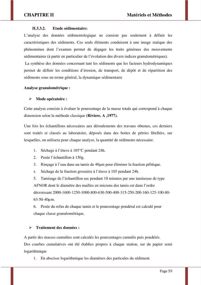 Processus morpho-sédimentaire et évolution multi-échelle de la plage front de mer de la ville de boumerdes :