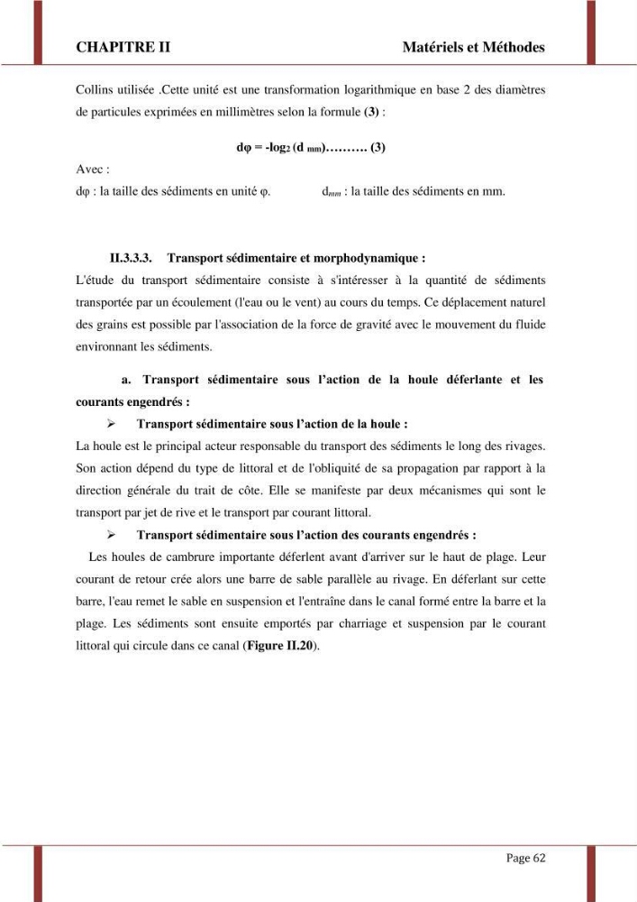 Processus morpho-sédimentaire et évolution multi-échelle de la plage front de mer de la ville de boumerdes :