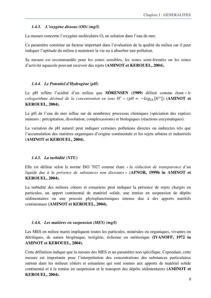 Diagnostic de contamination des eaux du littoral Agerois par les Hydrocarbures