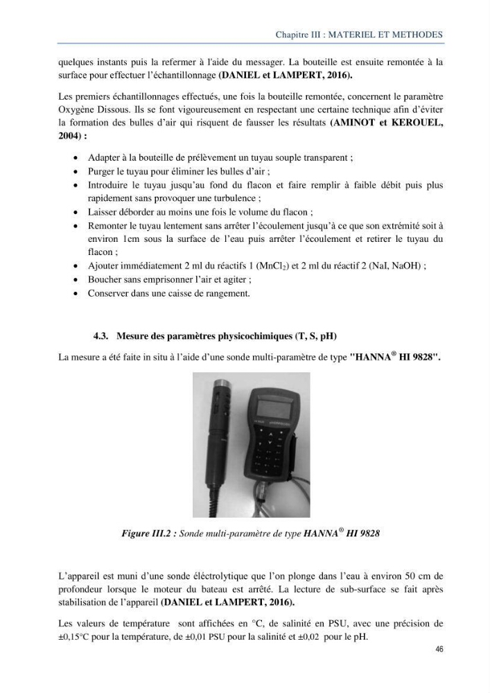 Diagnostic de contamination des eaux du littoral Agerois par les Hydrocarbures