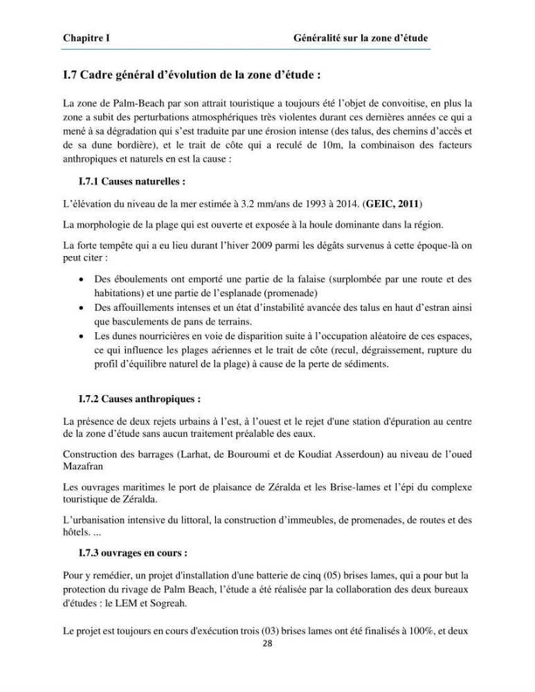 Etude du fonctionnement hydro-sédimentaire De la plage de Palm-Beach