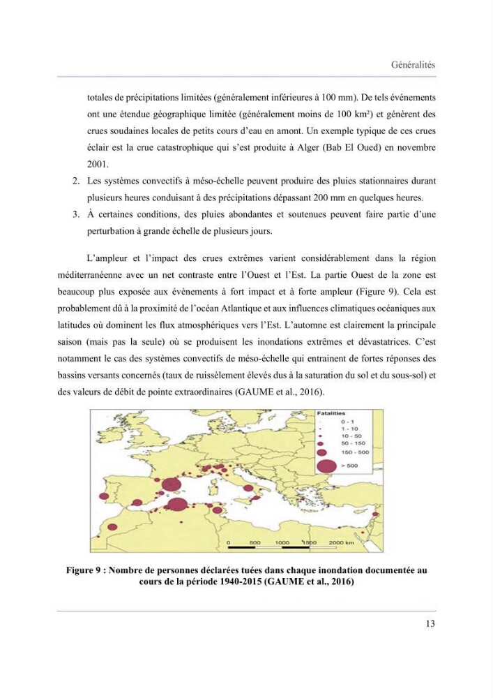 Contribution à l’étude des inondations dans une zone côtière wilaya d’Alger
