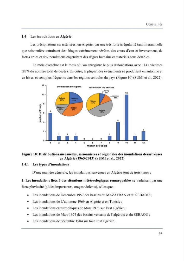 Contribution à l’étude des inondations dans une zone côtière wilaya d’Alger
