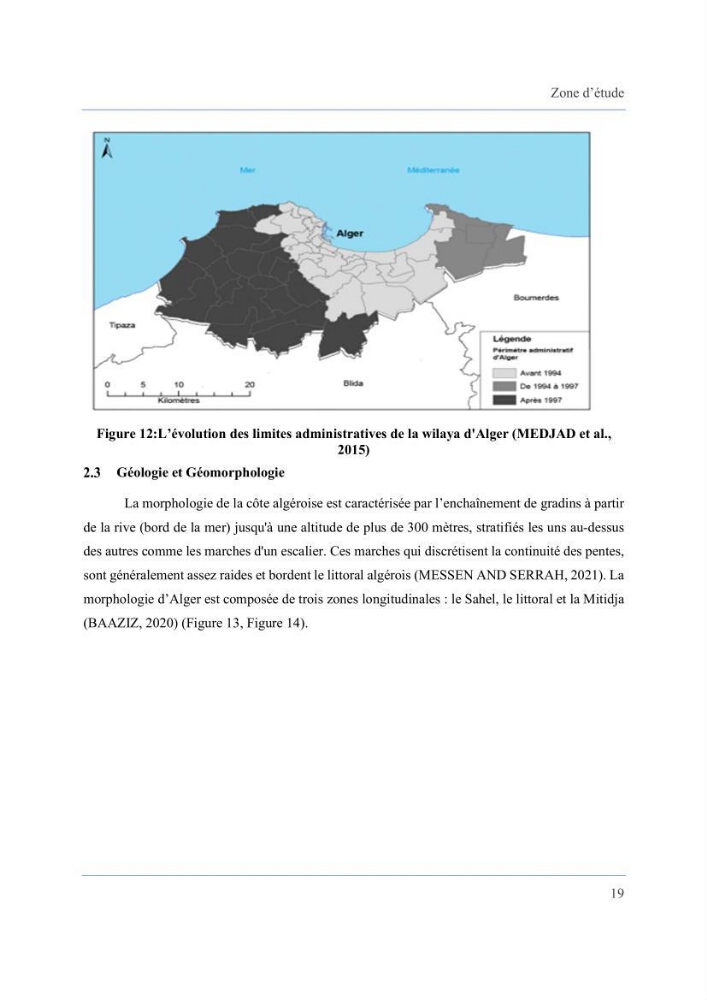 Contribution à l’étude des inondations dans une zone côtière wilaya d’Alger