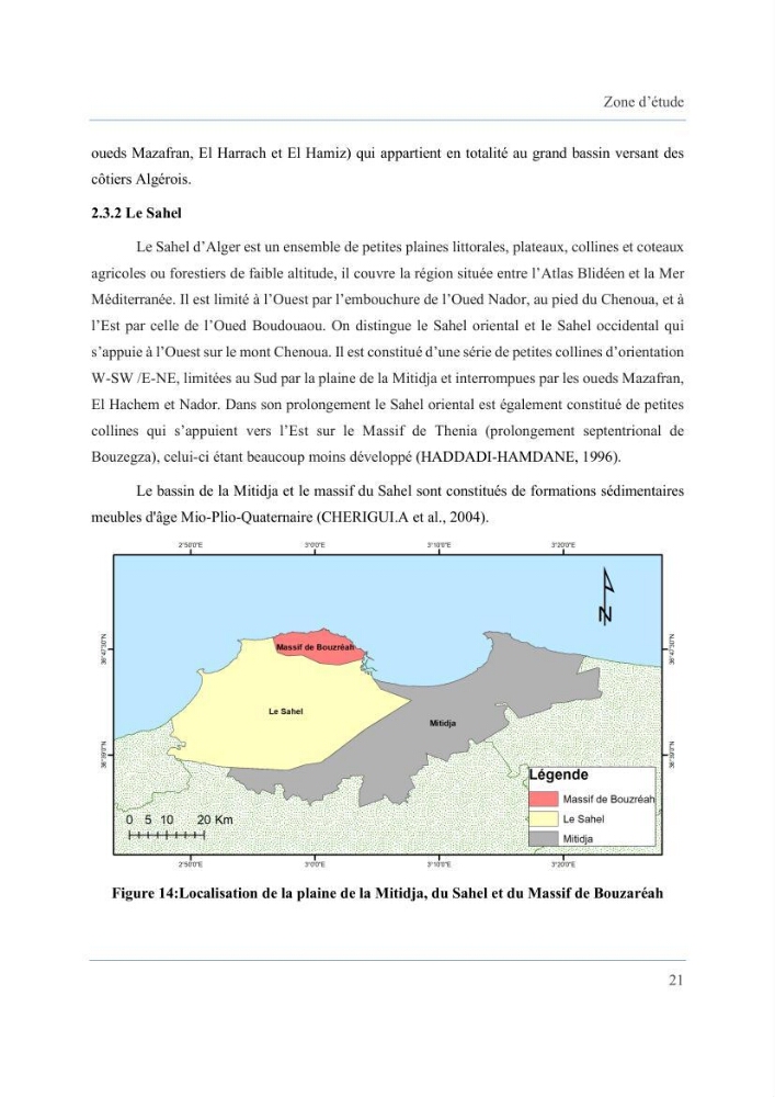 Contribution à l’étude des inondations dans une zone côtière wilaya d’Alger