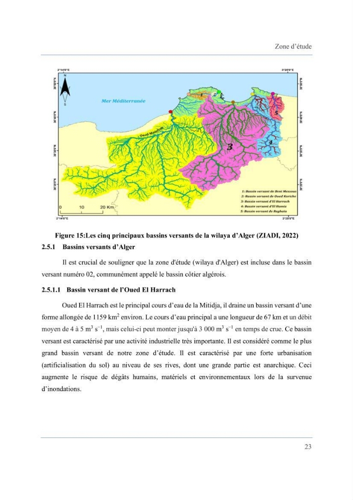 Contribution à l’étude des inondations dans une zone côtière wilaya d’Alger