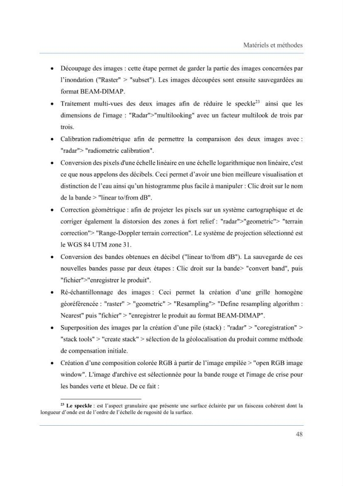Contribution à l’étude des inondations dans une zone côtière wilaya d’Alger