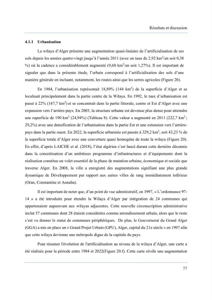 Contribution à l’étude des inondations dans une zone côtière wilaya d’Alger