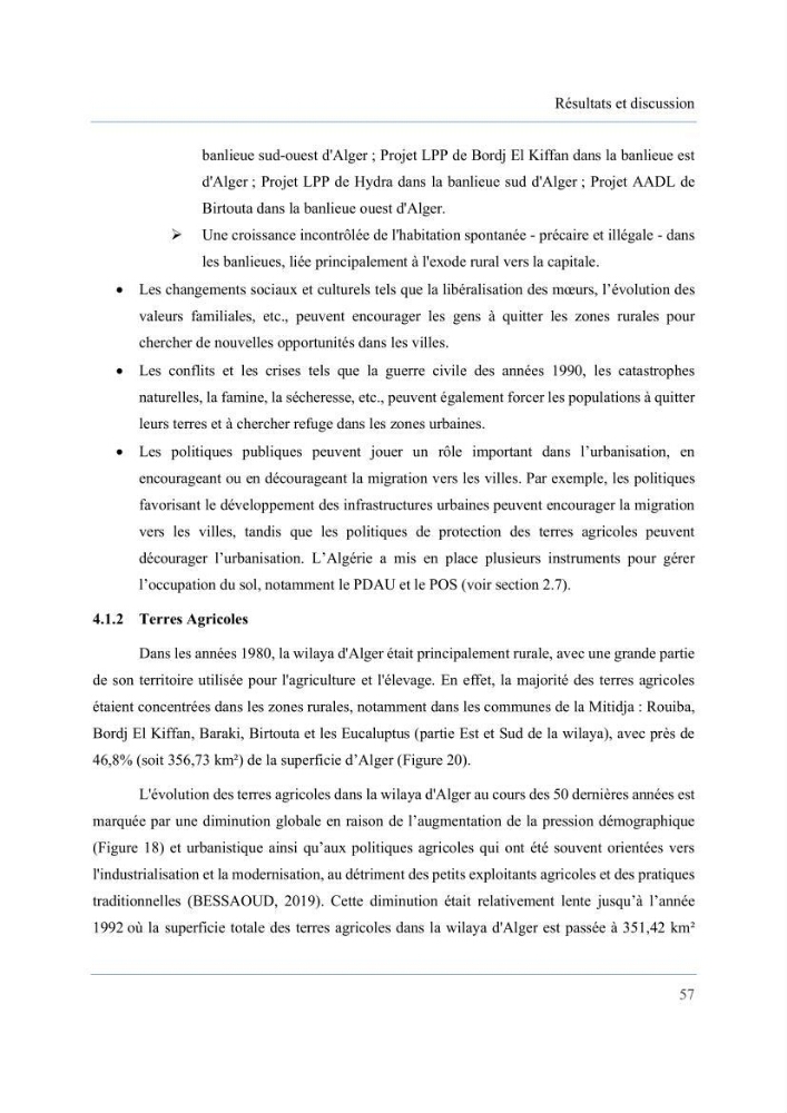 Contribution à l’étude des inondations dans une zone côtière wilaya d’Alger
