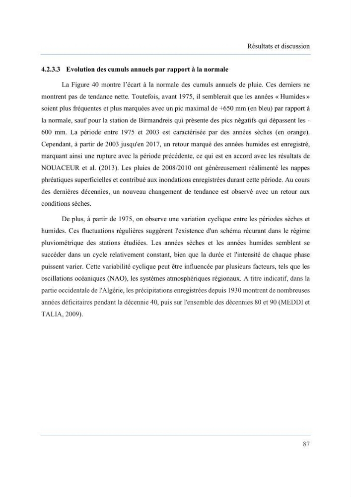 Contribution à l’étude des inondations dans une zone côtière wilaya d’Alger