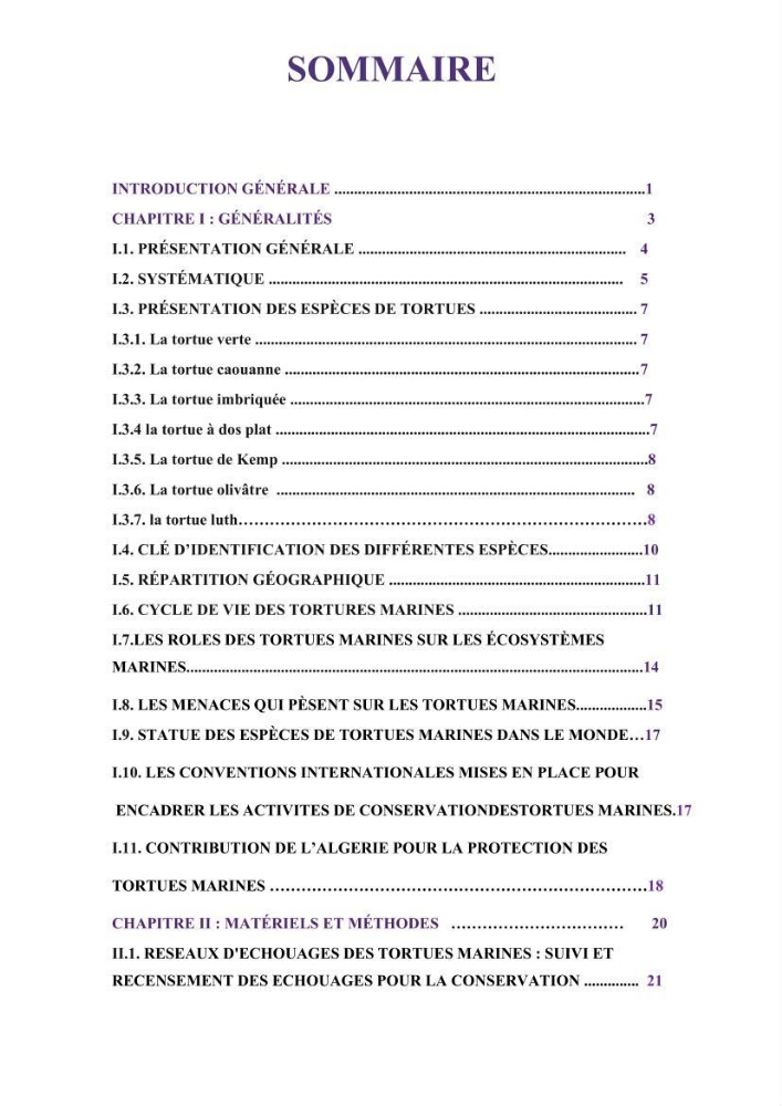 Mise en place d’une base de données pour l’étude des échouages de tortues marines méditerranéennes en Algérie.