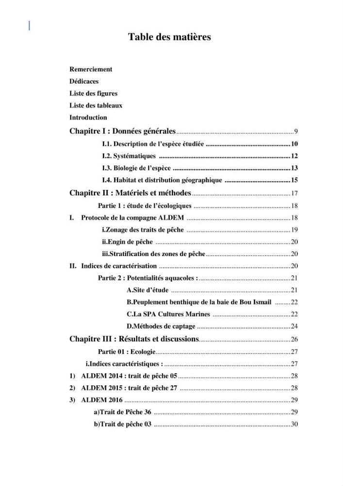 Etude de l’écologie et des Potentialités Aquacoles d’un Mollusque Bivalve Chlamys varia (Linnaeus, 1758) dans la baie de Bou Ismail: