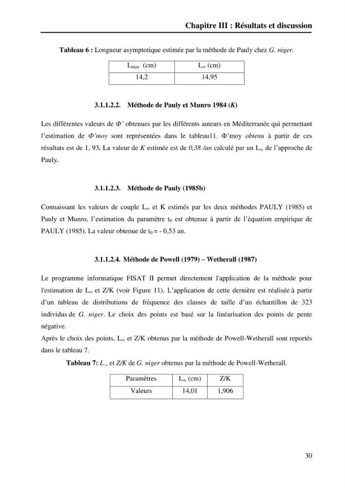 Contribution à l’étude de la croissance et de l’exploitation du gobie noir Gobius niger L., 1758 (Actinopterygii, Perciformes) du golfe de Béjaïa