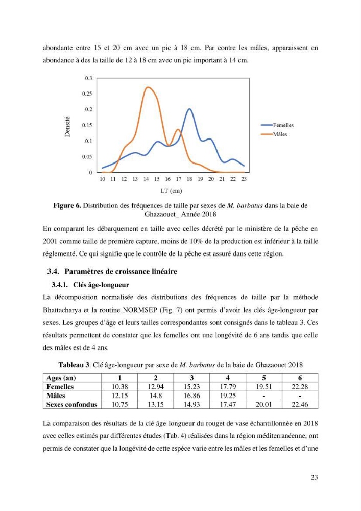 Effet du changement de la sélectivité sur le rendement de la production du rouget de vase Mullus barbatus Linenaeus, 1758 (Actinopteri, Mullidae) dans la baie de Ghazaouet
