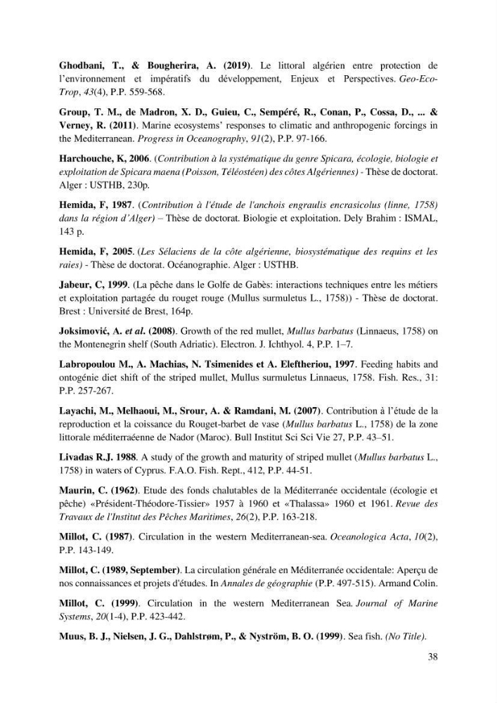 Effet du changement de la sélectivité sur le rendement de la production du rouget de vase Mullus barbatus Linenaeus, 1758 (Actinopteri, Mullidae) dans la baie de Ghazaouet