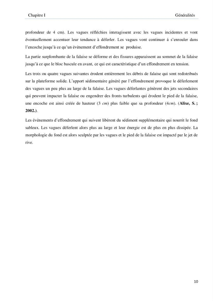 Evolution et dynamique de la falaise Est de Boumerdes et proposition des solutions: