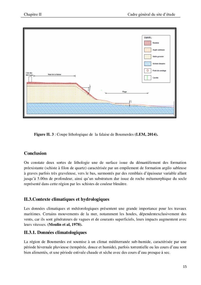Evolution et dynamique de la falaise Est de Boumerdes et proposition des solutions: