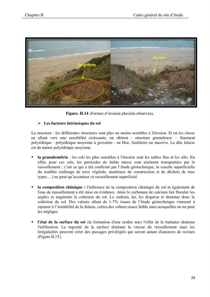 Evolution et dynamique de la falaise Est de Boumerdes et proposition des solutions: