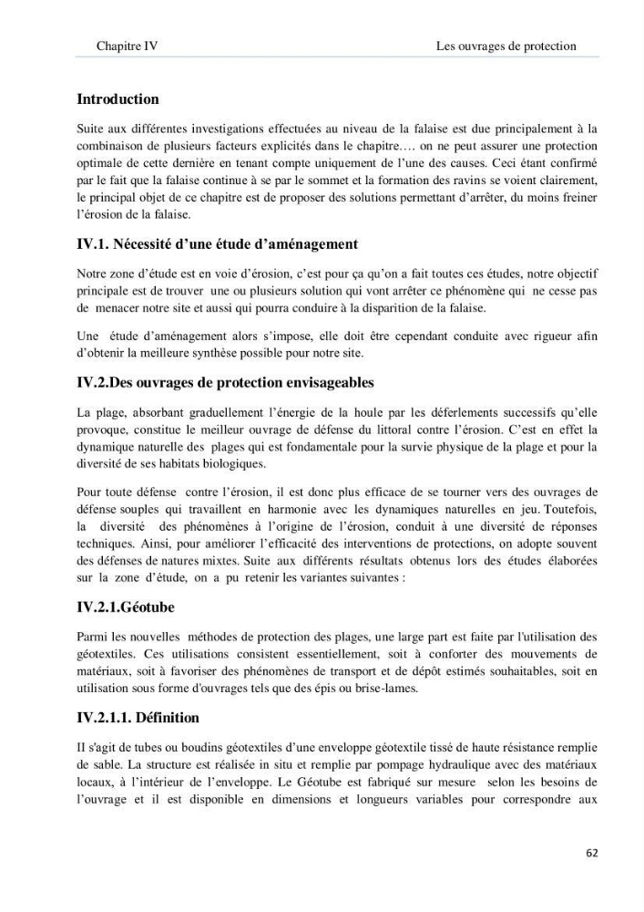 Evolution et dynamique de la falaise Est de Boumerdes et proposition des solutions: