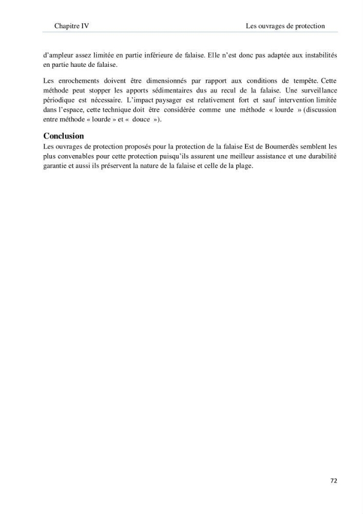Evolution et dynamique de la falaise Est de Boumerdes et proposition des solutions: