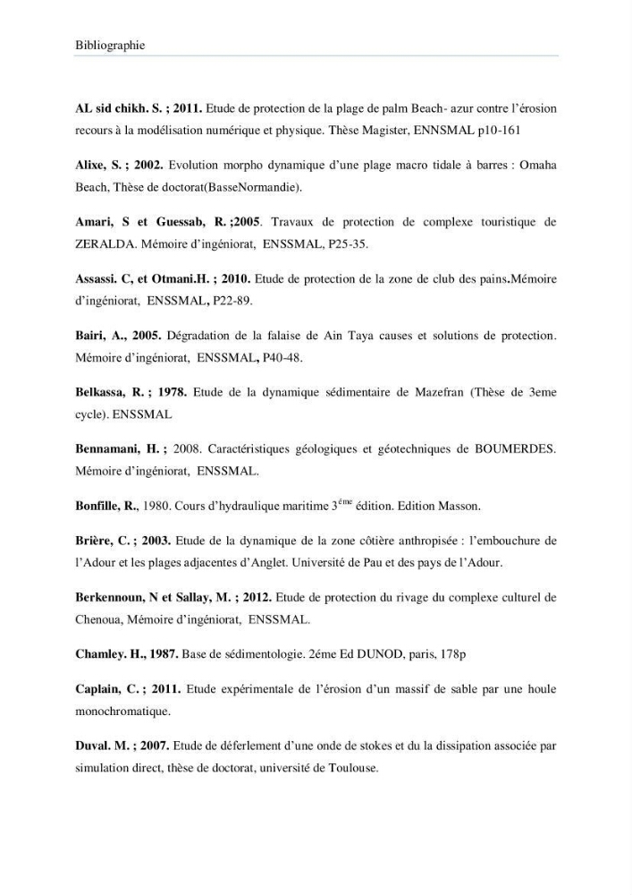 Evolution et dynamique de la falaise Est de Boumerdes et proposition des solutions:
